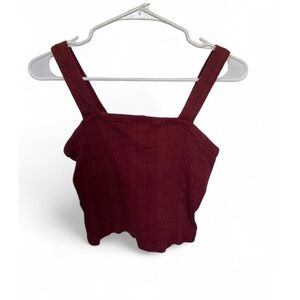 Women’s American Eagle Spaghetti Strap Burgundy Cute Tank Top
